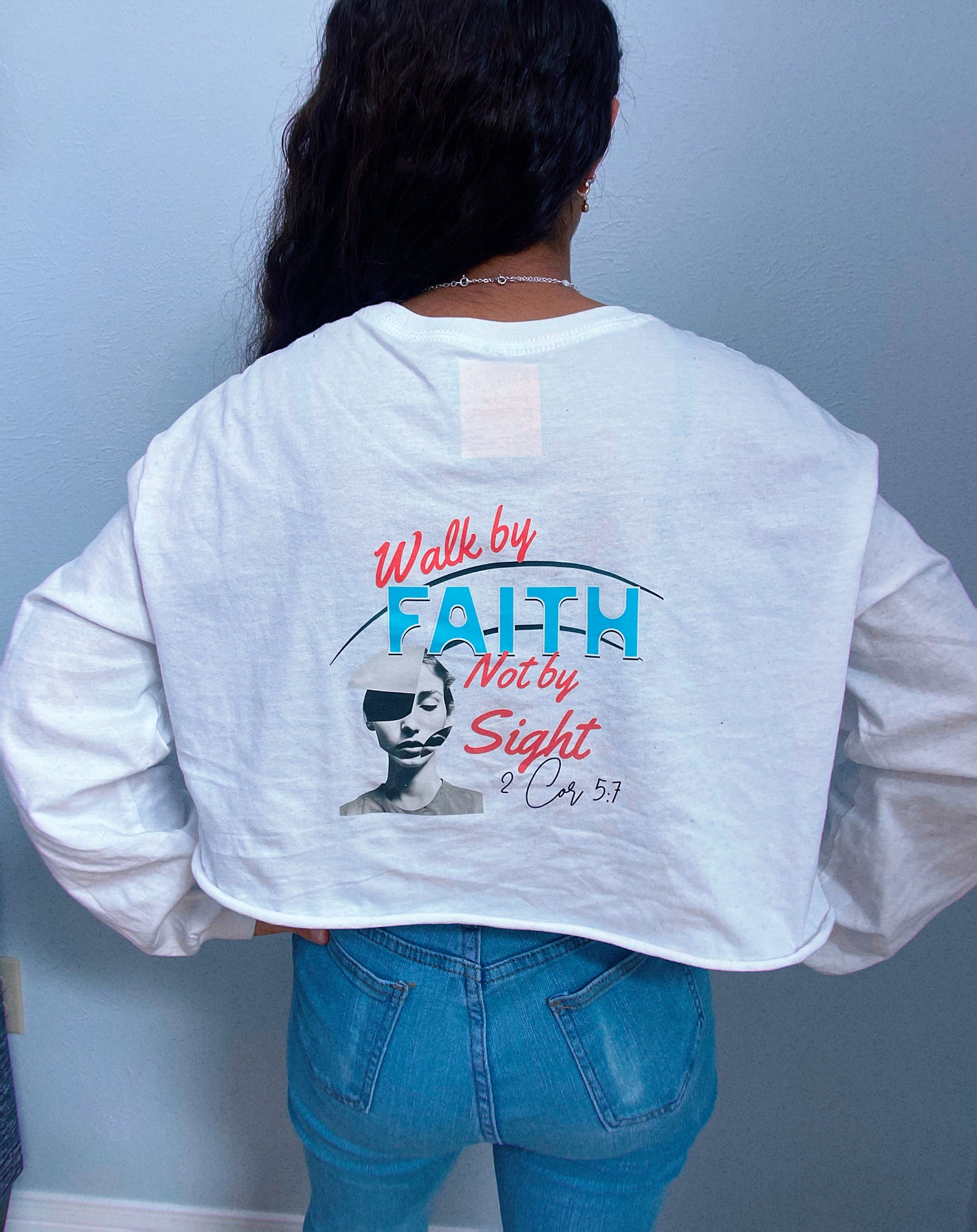 Long Sleeve White Crop Top