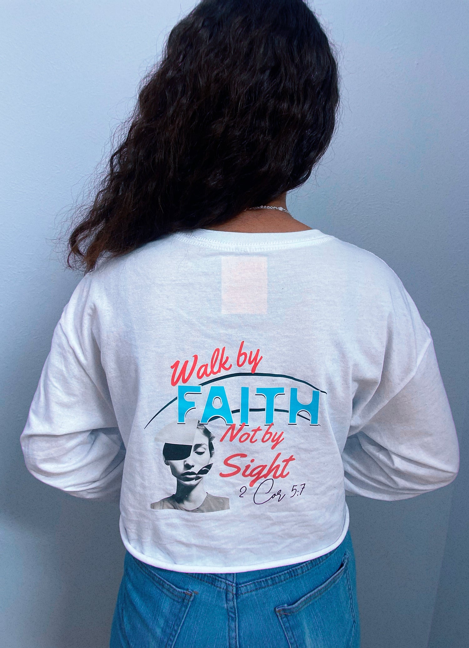 Long Sleeve White Crop Top
