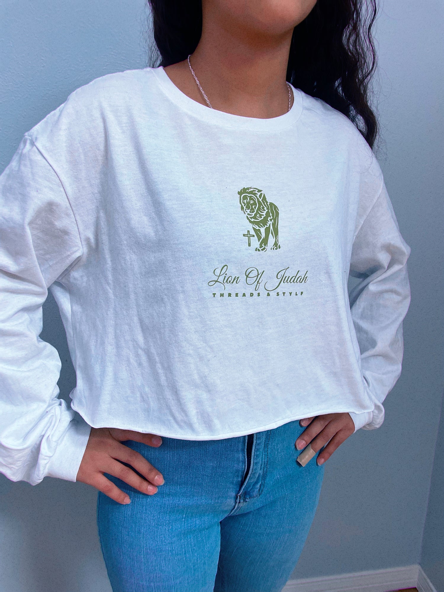 Long Sleeve White Crop Top