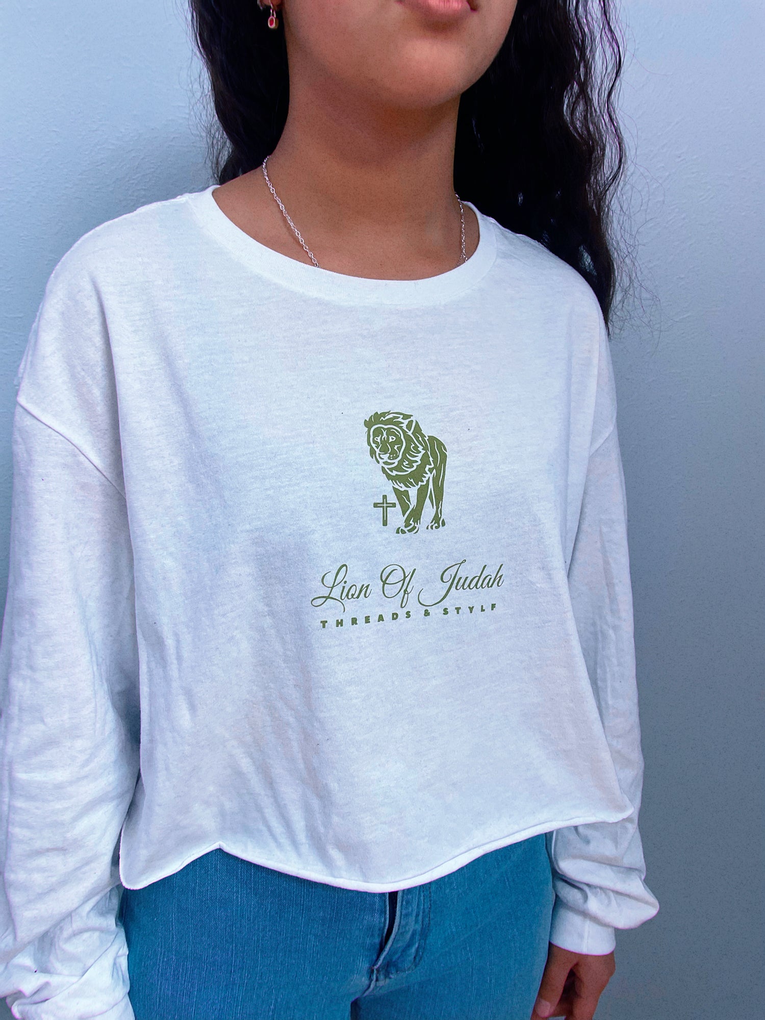 Long Sleeve White Crop Top